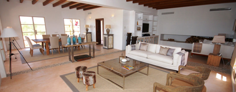 unique villas mallorca wonderful country house for sale in Santanyi living & dining areas