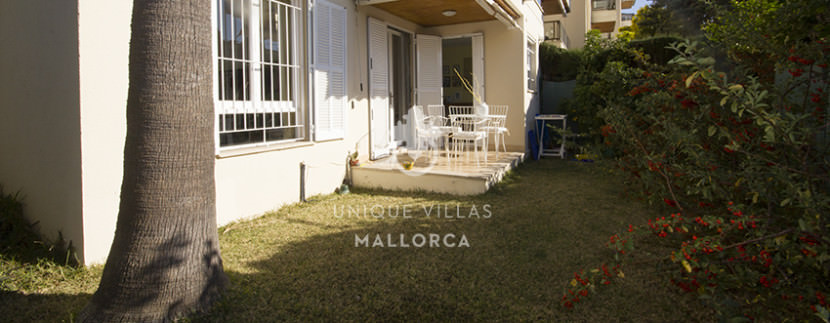 uniquevillasmallorca ground floor for sale in La Bonanova garden terrace